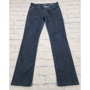 7 For All Mankind Women's Straight Leg Jeans - Dark Blue